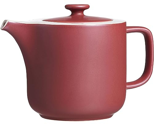 Ritzenhoff & Breker Kanne Jasper, Steinzeug, 1,4 Liter, Teekanne/Kaffeekanne in moderner Trendfarbe, Mattglasur & Soft-Touch-Haptik, Beere