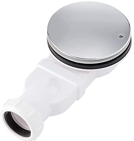 TsoLay Flacher Duschablauf, Verchromt, 90 Mm, 36 L/Min Wasserdurchfluss, Seitlicher Ablauf