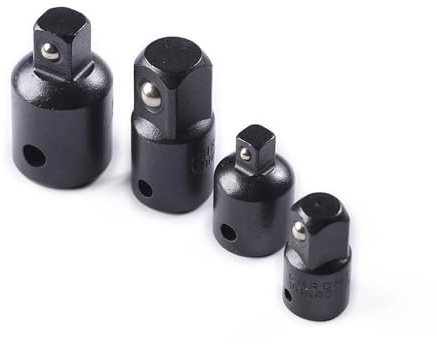 Fongmore Kit adattatore per riduttore a cricchetto quadrato, 4 pezzi, 1/2 a 3/8, 3/8 a 1/4 (nero)