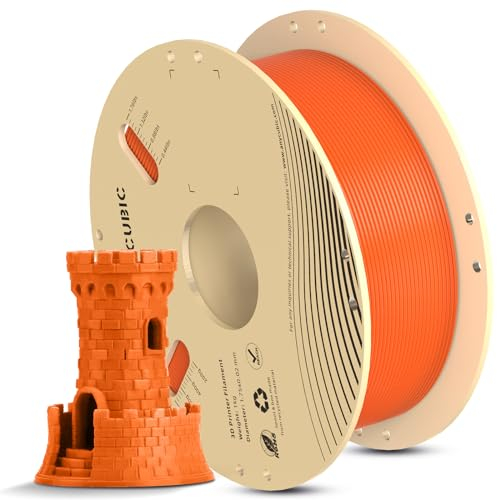 ANYCUBIC PLA Filament 1.75mm 1KG Lebendiges Orange, 3D Drucker Filament, Filament-3D-Druckmaterialien, Intelligente Identifikation