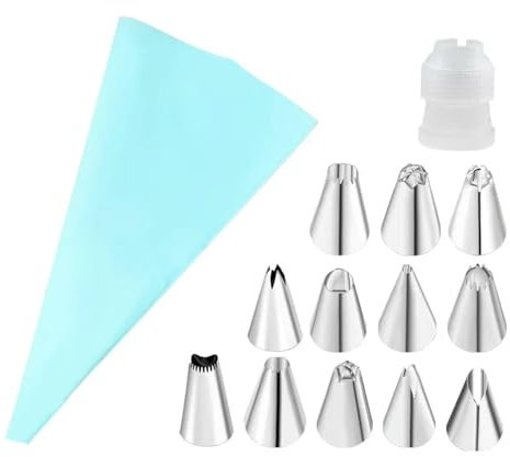 TVIVID 8/12/26 pz/set di sacchetti di pasticceria in silicone punte da cucina torta glassa tubazioni crema strumenti per decorare torte riutilizzabili sacchetti da pasticceria