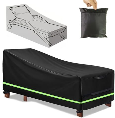 Cubierta impermeable para tumbona de jardín, cubierta para tumbonas 420D Oxford, funda protectora para muebles de jardín, lona protectora para tumbona