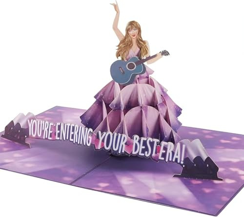 Deluisho Tarjeta Felicitacion Cumpleaños Pop Up, Pop-up Tarjetas Cumpleaños,Tarjeta de Felicitación de Cantante en 3D, Regalo Original para Familiares, Amigos y Amantes de la Música