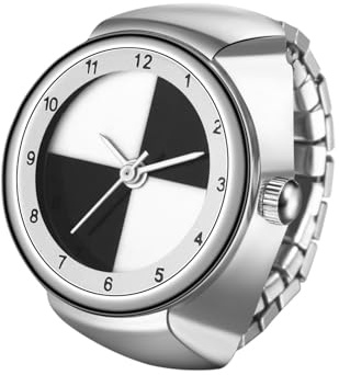OIDEA Reloj con Anillo de Elástico para Mujer: Relojes Dedo de Cuarzo Analógicos de Escala de Números Arábigos Aceros Inoxidables Regalos para Mamá Novia