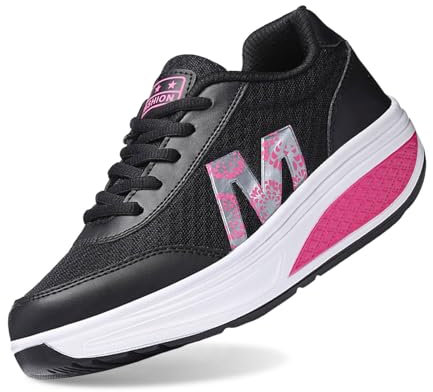 Genérico Zapatillas Ortopédicas para Mujer de Bajas Diseno Moderno Confort Outdoor Fitness Plataforma Ligeras Deportivas con Suela Alta Ideales Primavera-Verano