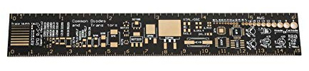 aqxreight Herramienta de Medición de Regla de Placa de Circuito Impreso Multifuncional de 6 Pulgadas y 15 Cm para Ingenieros Electrónicos Los Medidores de Espaciado IC y la Información de 2 Placas