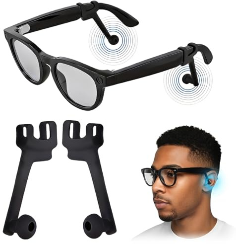 PHYNDR Tubetti sonori in silicone per occhiali intelligenti, tubetti sonori riduttori di rumore, adatti per Meta Wayfarer/Skyler/Headliner/Oakley Meta HSTN, accessori per occhiali intelligenti