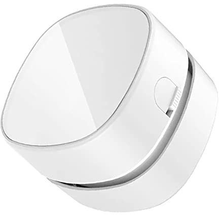 RASTKY Aspirapolvere da Tavolo Portatile Pratico Mini Spazzatrice da Tavolo Forte Aspirazione per Auto da Ufficio Bianco