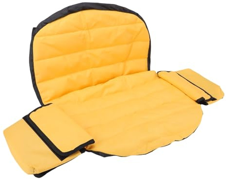 Akozon Funda para Asiento de Cortacésped, de Tela Oxford, con Bolsillo de Repuesto para, Color Amarillo