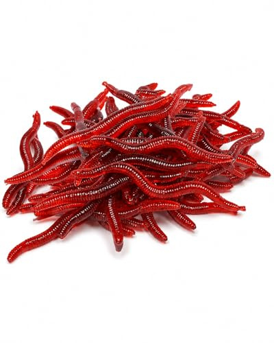 YIPFEN Lombrichi Artificiali 30 Pezzi, Esche in Morbida Plastica Realistici. Biomimetici per Trota & Predatori: Movimento Naturale e Massima Cattura.