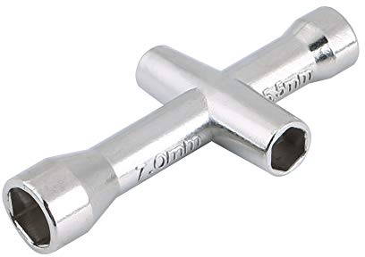 Dilwe Kreuzschlüssel, | 5.5mm-7mm | Ringschlüssel | Universelle ​Zubehörwerkzeuge für Schraube und Mutter M2 / M2.5 / M3 / M4 für Modellbau/Familie/Outdoor usw.