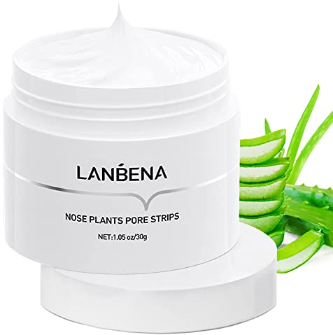 LANBENA Mitesserentferner-Maske, Mitesser-Maske, Peel-Off-Maske, Gesichts-Porenreiniger, klärende Gesichtsmaske, Nasenstreifen (30 g)