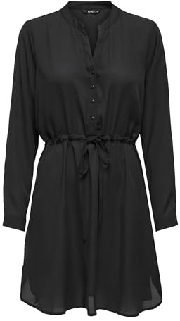 ONLY Onlcory L/S V-Neck Tunic Wvn Noos, Vestito Donna, Nero 222, XS