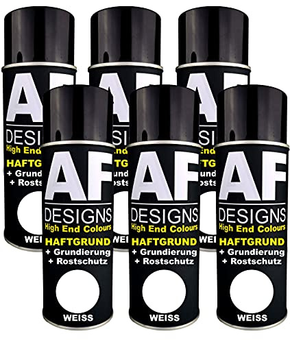 Alex Flittner Designs 6 botes de imprimación antiadherente, color blanco, para protección contra la corrosión