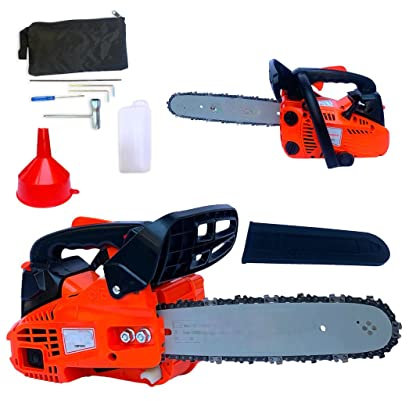 Motosega a scoppio 25cc potatura taglio legna professionale 2 tempi con lama lunga di 30 cm kit montaggio incluso e copricatena Leggera e Maneggevole