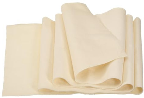 QUARKZMAN 39 Puños Elásticos de Tejido de Algodón con Ribetes Acanalados, Cinta Elástica de Tejido de Punto para Puños y Cintura, para Coser, 8 de Ancho, Color Beige