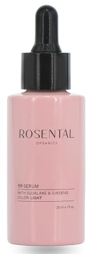 ROSENTAL ORGANICS BB Serum (30ml) - 2-in-1 Make Up & Skincare Squalan, Aloe Vera & Ginseng - Getöntes Gesichtsserum - feuchtigkeitsspendende Gesichtspflege - Neue Formulierung (Light)