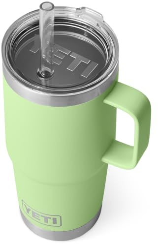 YETI Rambler Trinkbecher Mit Trinkhalmdeckel, Key Lime, 25 oz (739 ml)