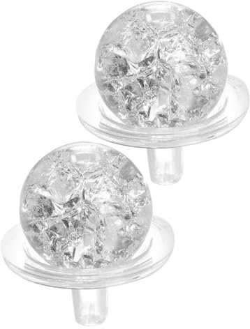 GANAZONO 1ensemble Set De Boules Verre Émaillées pour Décoration De Fontaine De Boules avec Support Accessoires pour Aquarium Et Décorations Intérieures