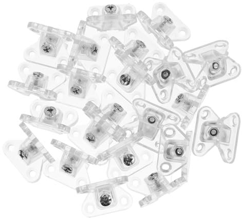 Tofficu Soportes Angulares de Zinc L para Estantes 24 Piezas Conectores de Esquina Desmontables Soporte de Muebles Instalación Alta Resistencia