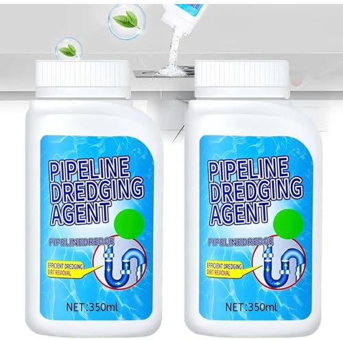 Detergente multiuso per tubi di scarico, agente di dragaggio per tubazioni, detergente multiuso per cucina, bagno, WC, adatto per utenti domestici (confezione da 2)