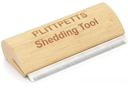 PLITTPETTS Dog Brush for Shedding, Deshedding Grooming Tool for Dogs, Cats & Horses, Dog Grooming Brush Pet Hair Removal Tool Painlessly Remove for All Hair Types, 5.2 Inch Ergonomic Handle