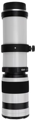 Cryfokt Zoomkameralins, Zoomobjektiv 62 Mm Filterstorlek 420-800 Mm för SLR-kameror (Vit)