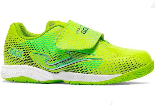 Joma Zapatillas Futbol Sala GOL JR 2611 Indoor Verde Fluor + Balón de Futbol (Sistema Tallas Calzado EU, Niño (2-5 años), Números, Mediano, 28)