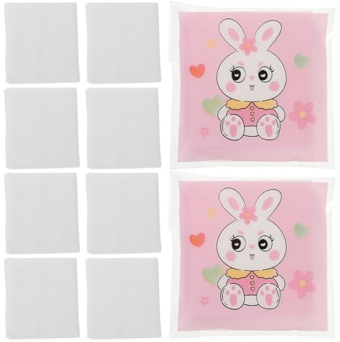 Hemobllo 20 Packs Facial Cleansing Makeup Remover Pads, Thin Cosmetic Cotton Pads for Wet and Dry Use, Small Soft Face Wipes for Women, 200 Pieces in Bunny Bag