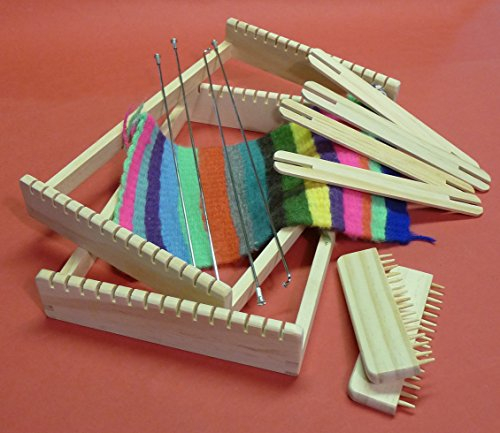 WIM-SHOP 2-STÜCK PROFI HOLZ Webrahmen für Kinder 26,5 x 17cm MADE in GERMANY TOP QUALITÄT