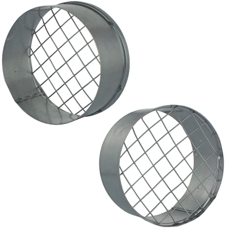 MKK - 18571-001 - Ausblasstutzen Vogelschutzgitter verzinkt Abluft Zuluft Wickelfalzrohr Auslass Ø 80 mm