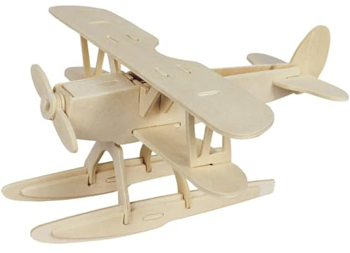 Marabu Kids 31700000002 - Puzzle in Legno 3D, con 28 Puzzle in Legno Certificato FSC, Dimensioni Circa 21 x 9 cm, Semplice Tecnica a Incastro, per dipingere e Personalizzare