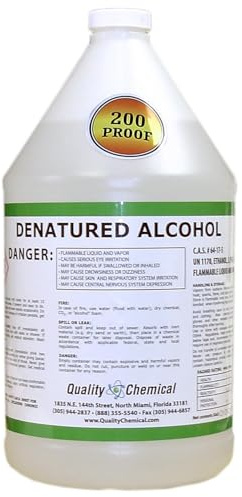 Quality Chemical's Denatured Alcohol 200-Proof Ethyl Alcohol - for Cleaning, 1 Gallon (128 oz.)
