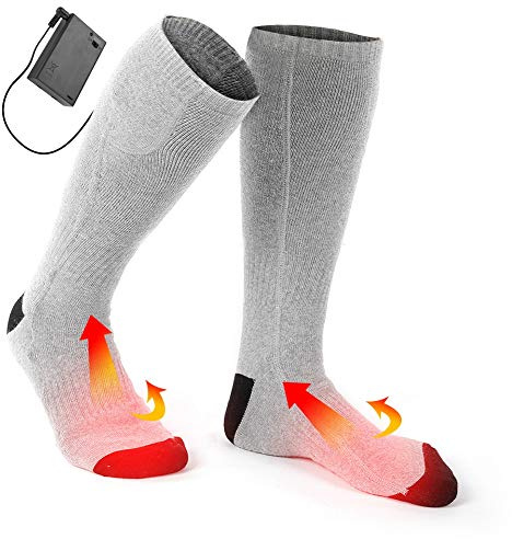 Calcetines calefactores Unisex Calcetines calentados Calcetines calentados Calcetines Calcetines calentados pies Recargables Calcetines térmicos eléctricos baterías de esquí de Invierno para esquí