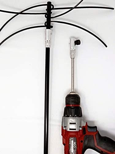 ROTOBRUSH PELLET- KIT PULIZIA STUFE E CALDAIE A PELLET FAI DA TE E GIUNTO ASPIRA FULIGGINE ROTAZIONE CON TRAPANO 6/9/12/15 metri - PULIZIA TUBI da 80 a 130 mm -Bloccaggio aste con vite trasversale