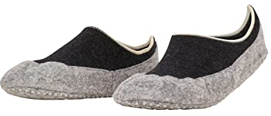 FALKE Damen Stoppersocken Cosyshoe Invisible W Hp Wolle rutschhemmende Noppen 1 Paar, Grau Anthracite Melange 3082, 37/38 EU