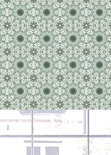 Lister Cartwright Olivia Bard Jaipur Indian Design Blackout Roller Blinds Windows Blind Child Safety Easy Fit Made to Measure (Green, 90 cm Width x 140 cm Drop)
