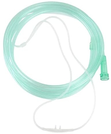 Dynarex 33144 Super Soft Touch Vinyl Nasal Oxygen Cannula, Cushion Tip, Adult, 7' Standard Connector, Pack of 50