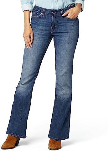 Levi Strauss Signature Gold Women's True Boot Jean Mid-Rise Stretch Denim (Standard and Plus), Golden Star, 18
