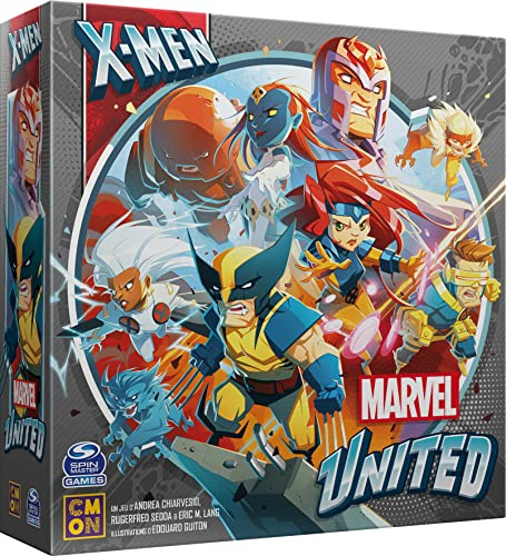 Asmodee Cmon Marvel United X-Men United brädspel kortspel kooperativt spel för vuxna och barn från 14 år – 1 till 4 spelare – 45 minuter – fransk version