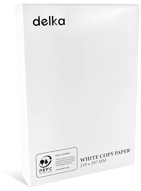 delka Multi-Purpose A4 Printer Paper, 75gsm A4 Paper, 1 Ream, 500 Sheets, White