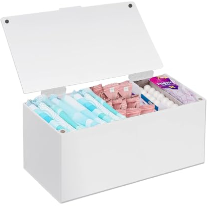 Aufbewahrungsbehälter für Damenbinden aus Acryl, Pad- und Tampon-Organizer für Periode, Damenbindenspender, Tampon-Aufbewahrungsbox für Damen, Teenager, Mädchen, Pad und Tampon-Organizer für