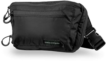 Eberlestock Bando Bag – Taktische Herren-Bauchtasche mit verstellbarem Hüftgurt, Reißverschlusstaschen, kompakte, leichte Gürteltasche, Schwarz, XL, Hüfttasche