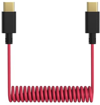 Câble de microphone USB C vers USB C pour DJI Mic Mini/Mic 2/Rode Wireless Pro/Wireless Go 2 et Hollyland Lark M2 M1 150 Max Duo, câble de raccordement audio spiralé compatible avec iPhone 16 Pro Max