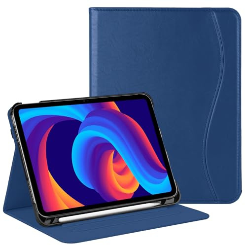 HGWALP Protective Case for iPad (A16) 11th Generation 11 Inch (2025) & iPad 10th Generation 10.9 Inch (2022), Multi-Angle Viewing Stand Cover with Pen Holder & Pocket,-Navy