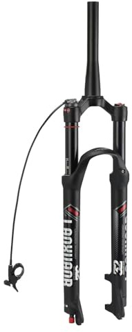 LANXUANR 26/27,5/29 tums mountainbikegaffel.Returjustering,luftfjädring 1-1/8tum x 220mm Rakt/koniskt rör,9mm x 100 mm snabbkoppling, skivbromsar