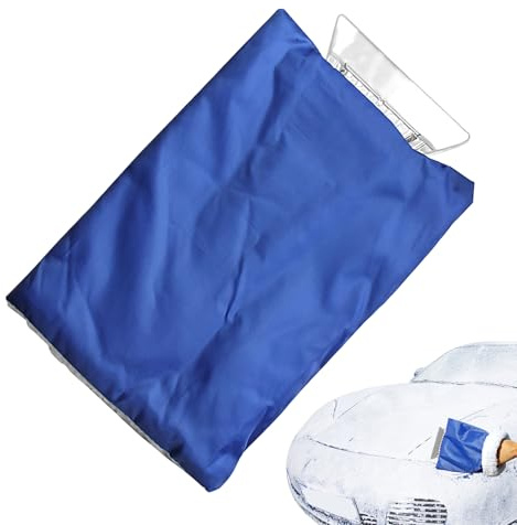 Generisch Rascador de hielo para el parabrisas delantero del coche | Rascador de hielo con guante para coches – Accesorios de limpieza a prueba de viento con pala y extractor de goma para coche