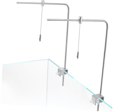 SEWACC Support Réglable pour Lampe Aquarium Rack Aluminium Hauteur Ajustable Fixation Suspendue Robuste pour Éclairage LED Plantes Aquatiques Accessoires pour Aquariums Eau Douce et