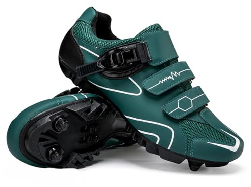 Hixingo Scarpe da Ciclismo MTB per Uomo Donna MTB Traspirante Compatibili Pedali SPD Unisex Scarpe Mountain Bike Ciclismo All'aperto per Bici, 36-47EU (Nero,41)