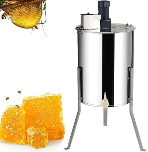 Elektrisk honungsextraktor – rostfritt stål biodlingsspinner med justerbart stativ, vaxkaka trumcentrifug för effektiv honungsextraktion, 2 ramar